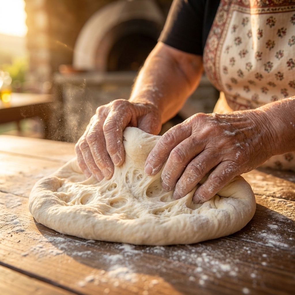 عجينة البيتزا الإيطالية